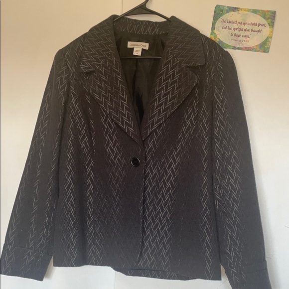 Coldwater Creek Black and Silver Quilted Blazer - Picture 1 of 6